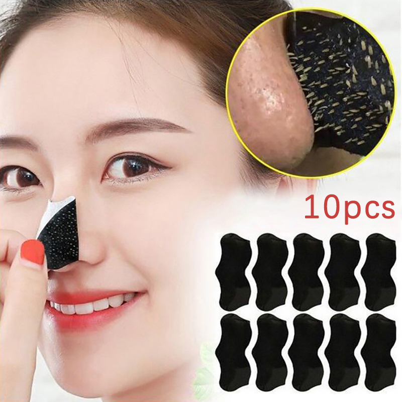 Black Face Mask Pack - 10Pcs 유니섹스 블랙헤드 리무버 마스크 필