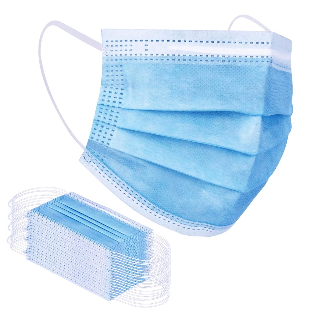 Disposable Mask Blue - 파란색 일회용 마스크 100개입 파란색 3중