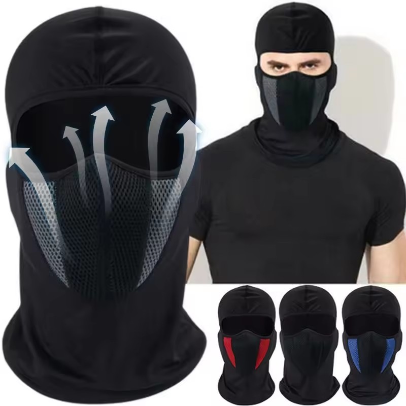 Sports Mask Breathable - 풀페이스 마스크 사이클링 방풍 헤드기어 오토바이