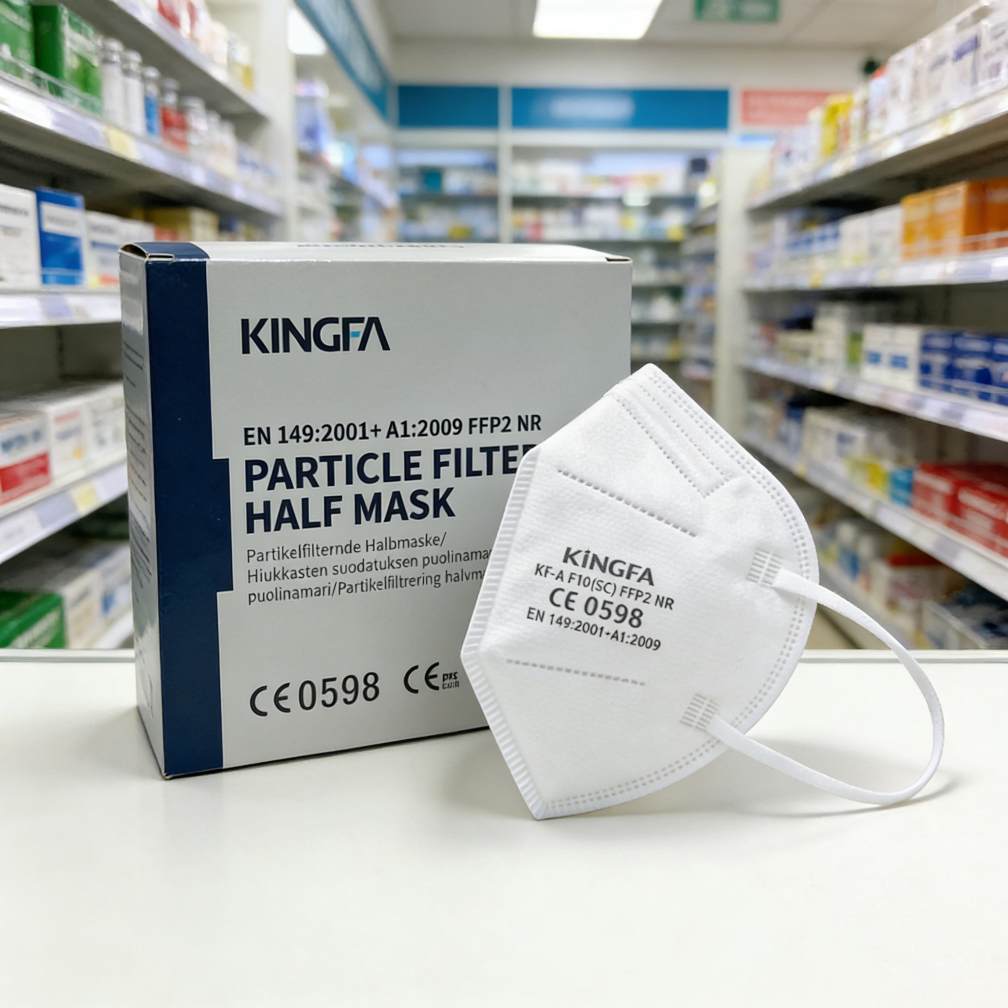 Disposable Surgical Mask - 10-100개 5겹 FFP2 페이스 마스크 KN95