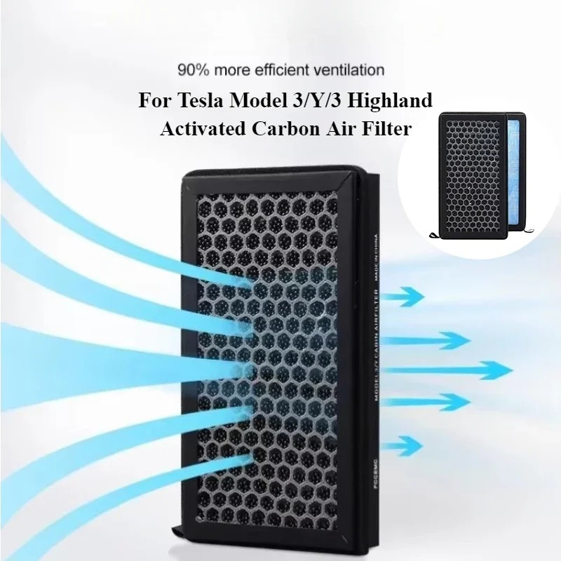 Filter Replacement N95 - 테슬라 모델 3/Y/3 하이랜드 2024용 HEPA