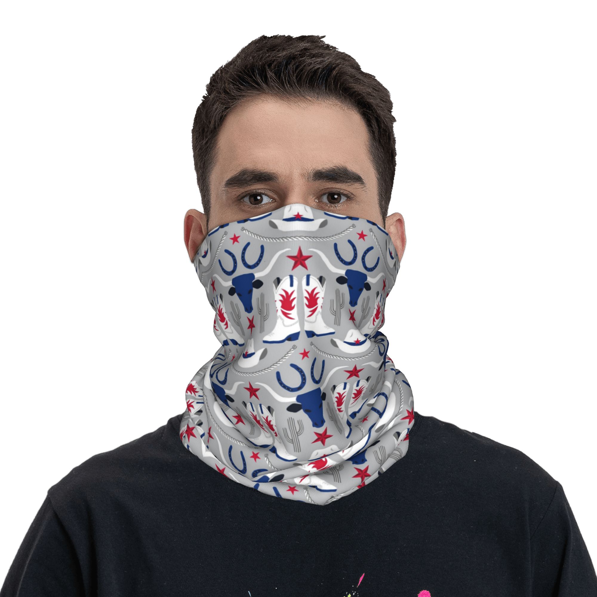 Sports Mask Breathable - 올드 와일드 웨스트 카우보이 반다나 넥