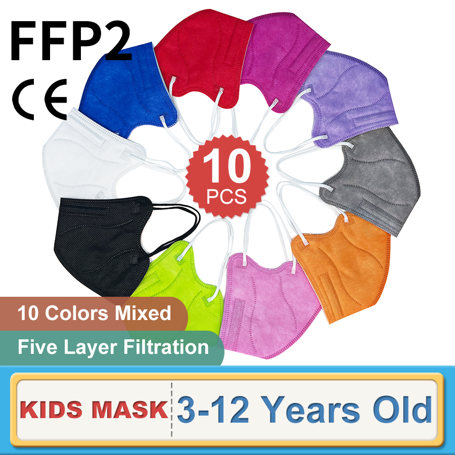 Kn95 Respirator Mask - 10PCS 어린이 FFP2 페이스 마스크 KN95