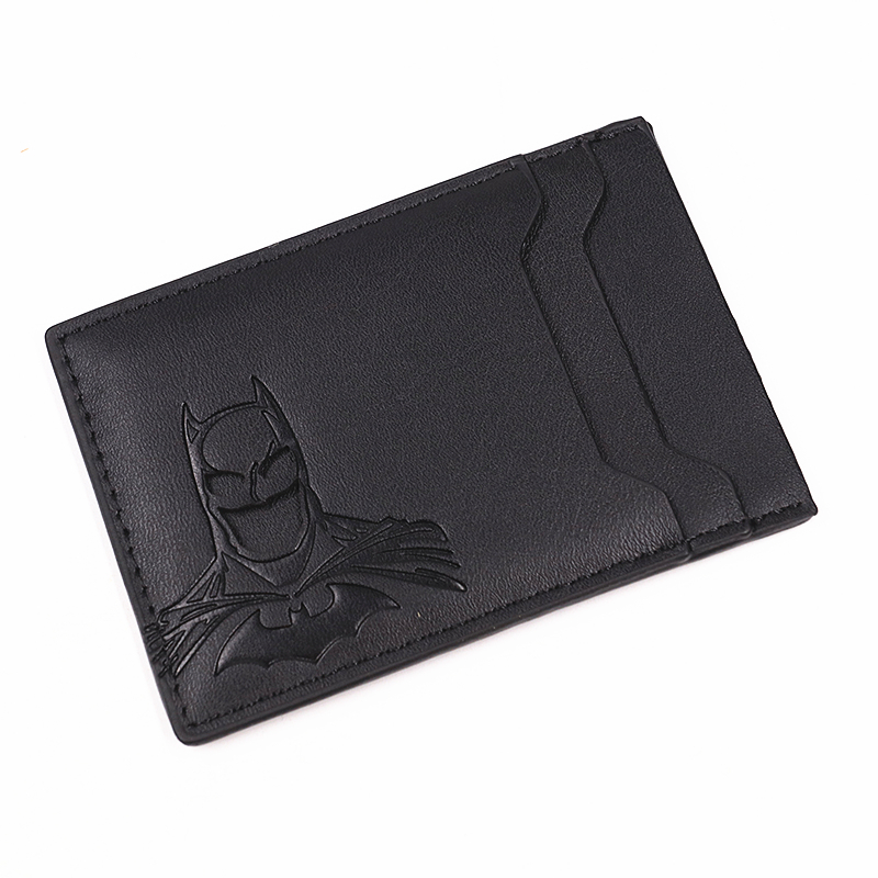 Face Mask Storage Box - 남성용 배트맨 ID 지갑 가죽 슬림
