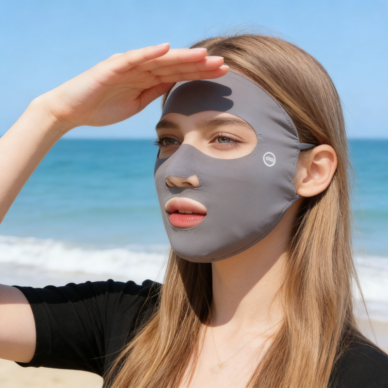 Sports Mask Breathable - 여성용 여름 풀페이스 자외선 차단 마스크,