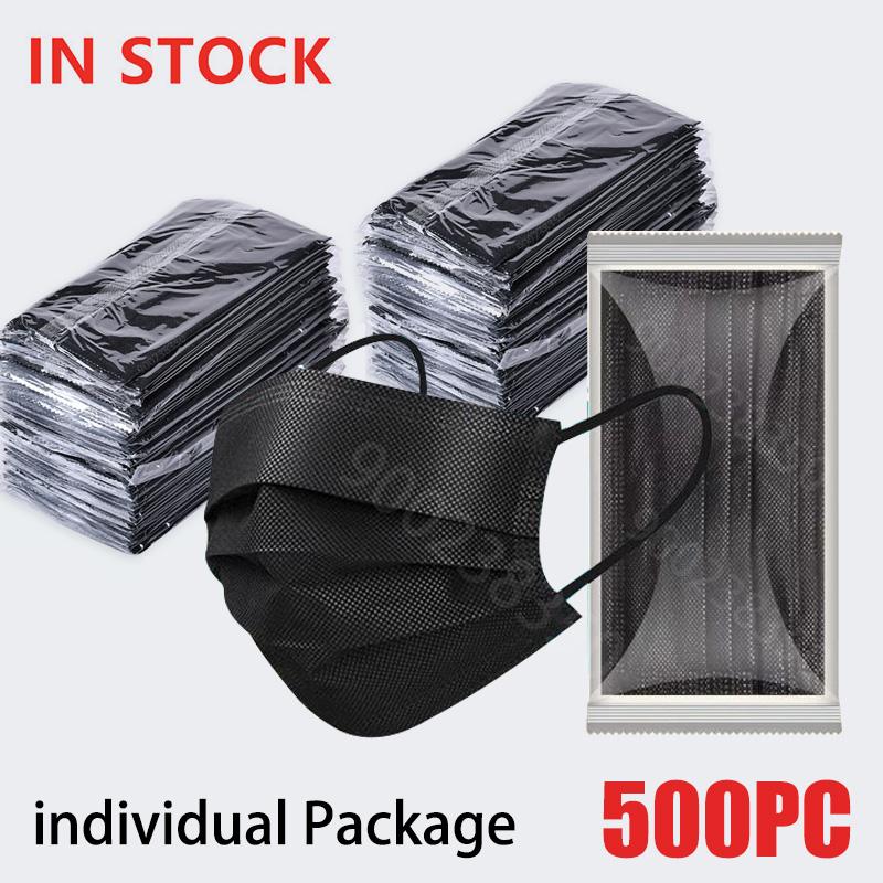Disposable Surgical Mask - 50-500pcs 검은 일회용 인증 수술 마스크