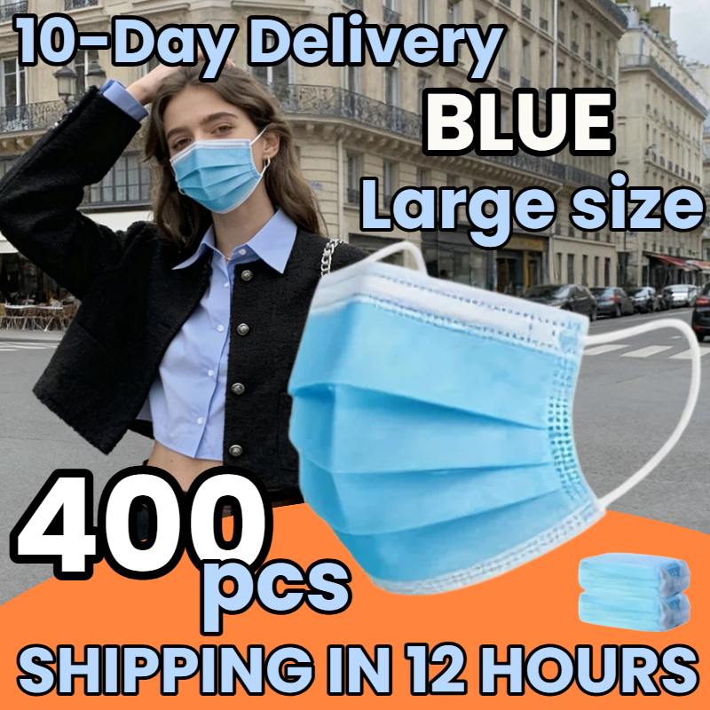 Disposable Mask Blue - 10일 안에 배송! 400개입 두꺼운 파란색