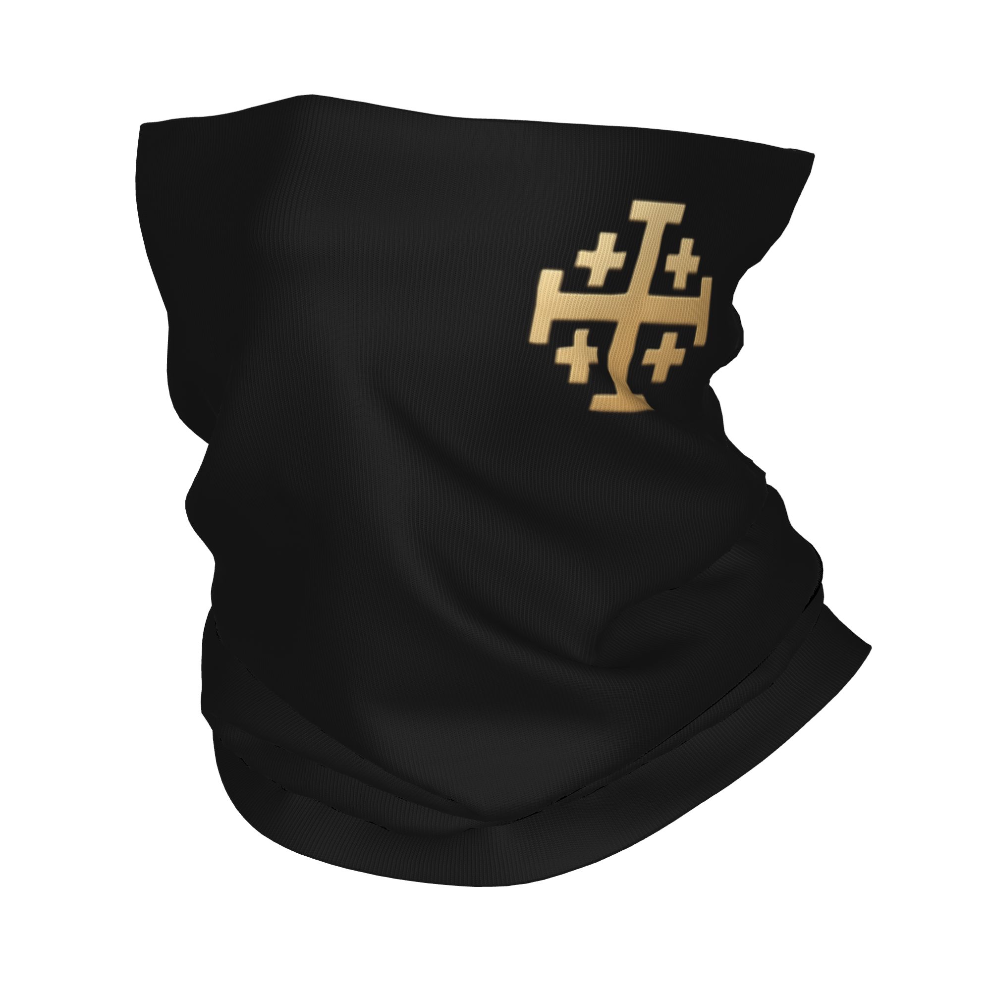 Neck Gaiter Face Cover - 나이트 예루살렘 크로스 기독교 반다나 넥