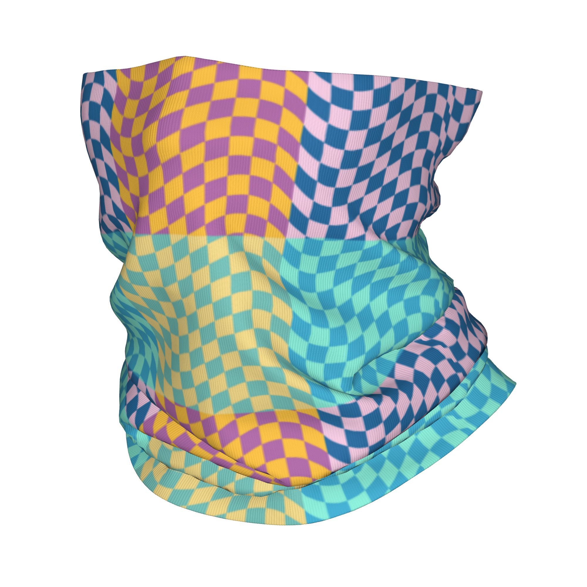 Neck Gaiter Face Cover - 맞춤형 컬러 체크무늬 반다나 넥 게이터