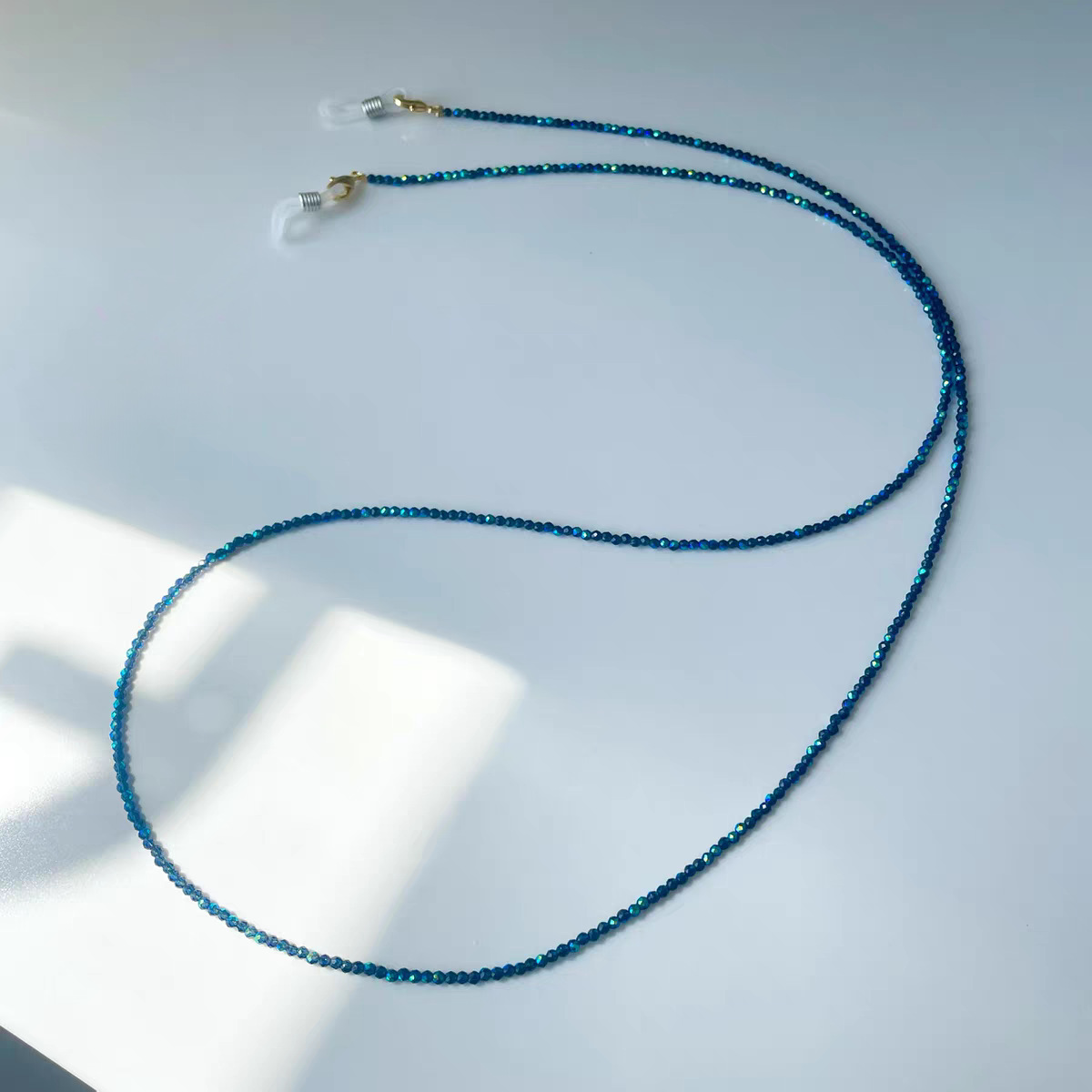 반짝이는 블루 지르콘 비즈 안경줄, 분실 방지 선글라스 - Mask Chain Holder 리뷰 및 가격