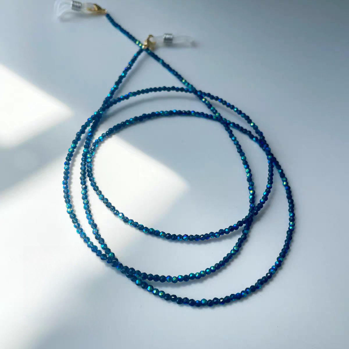 반짝이는 블루 지르콘 비즈 안경줄, 분실 방지 선글라스 - Mask Chain Holder 리뷰 및 가격