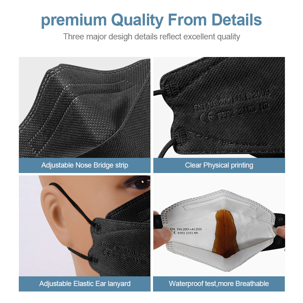 성인용 물고기 모양 인증 KN95 FFP2 마스크 4겹 - Disposable Surgical Mask 리뷰 및 가격
