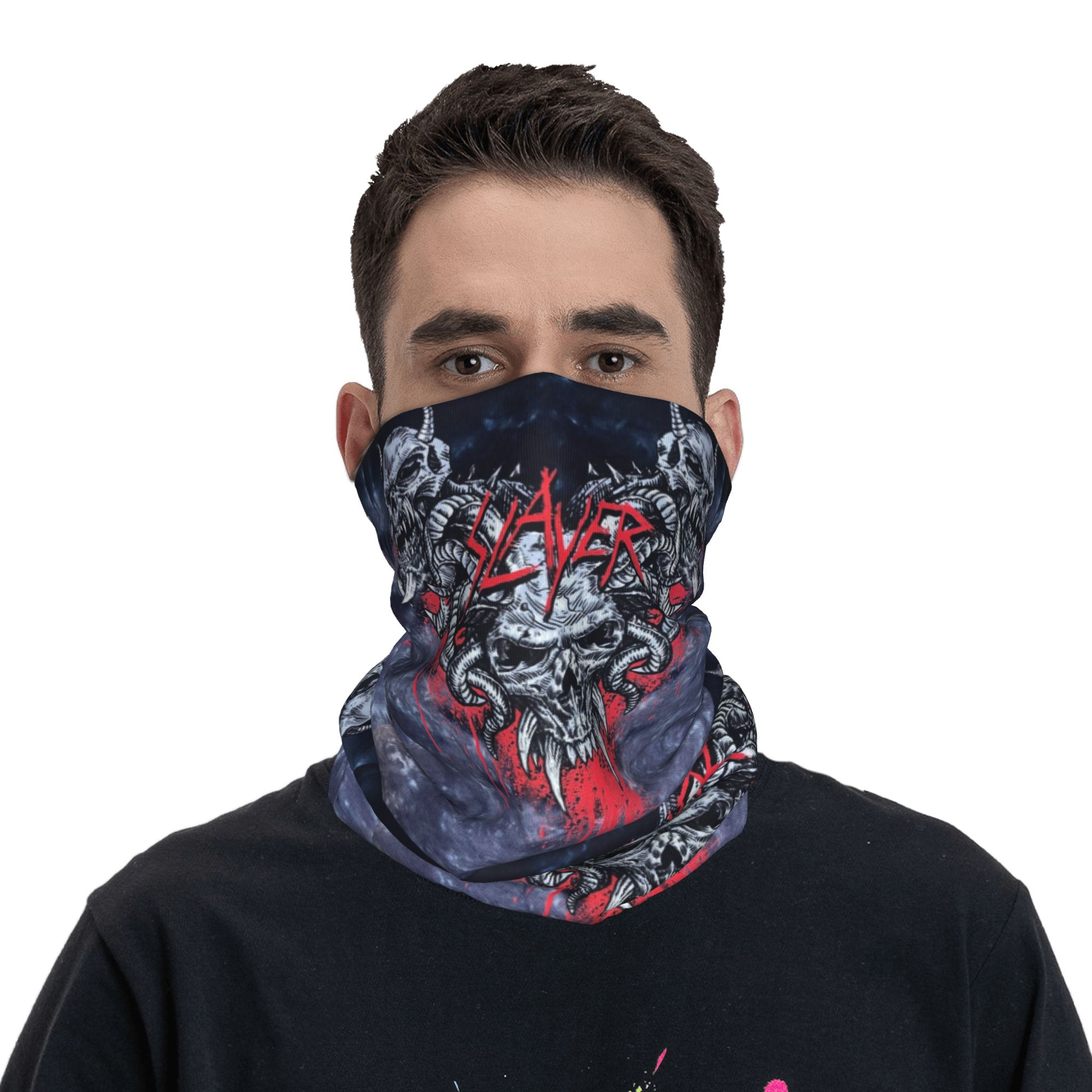 커스텀 헤비 메탈 록 슬레이어스 반다나 넥 워머 여성  - Neck Gaiter Face Cover 리뷰 및 가격