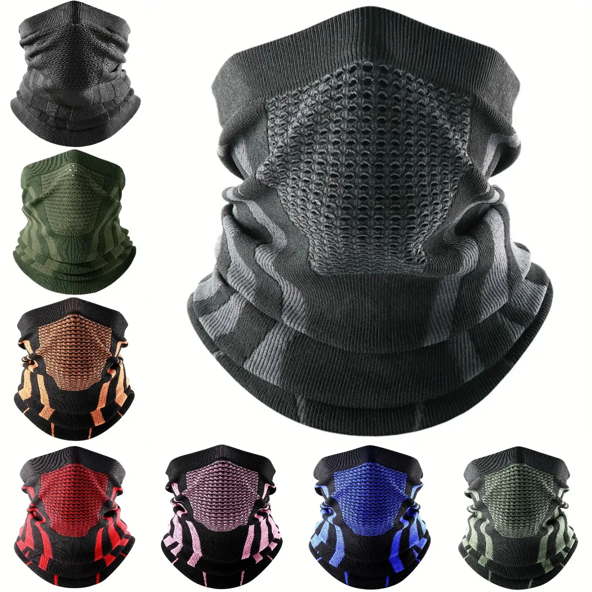 색상 겨울 통기성 편안한 열 니트 스카프 얼굴 커버 목 - Sports Mask Breathable 리뷰 및 가격