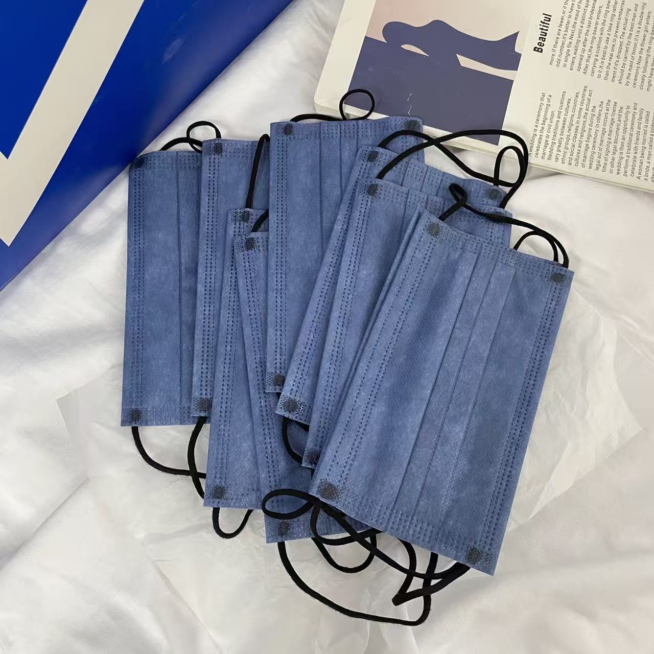 빠른 배송! 300개입 두꺼운 데님 블루 4겹 일회용  - Disposable Mask Blue 리뷰 및 가격