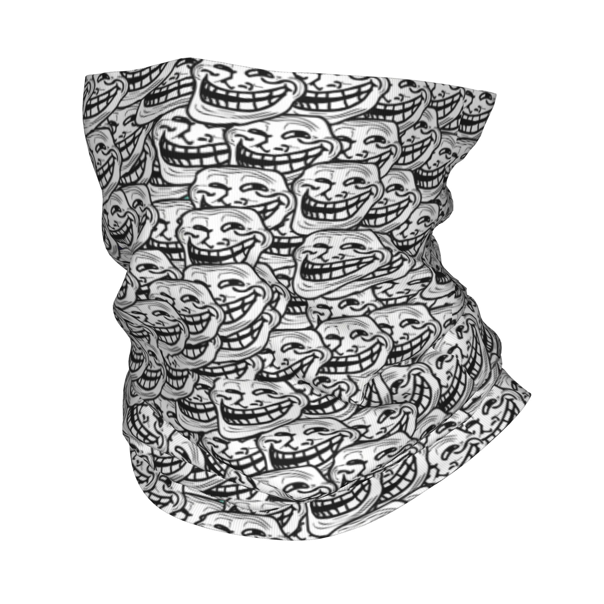 재미있는 애니메이션 트롤 페이스 퀘스트 비디오 밈 반다 - Neck Gaiter Face Cover 리뷰 및 가격