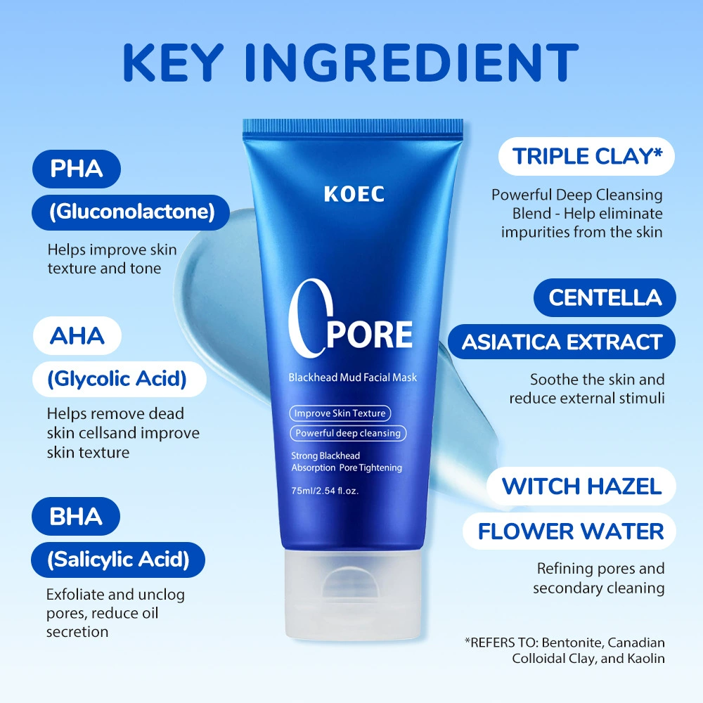 75ml KOEC 제로 포어 블랙헤드 블루 머드 페이셜 - Dust Mask Construction 리뷰 및 가격