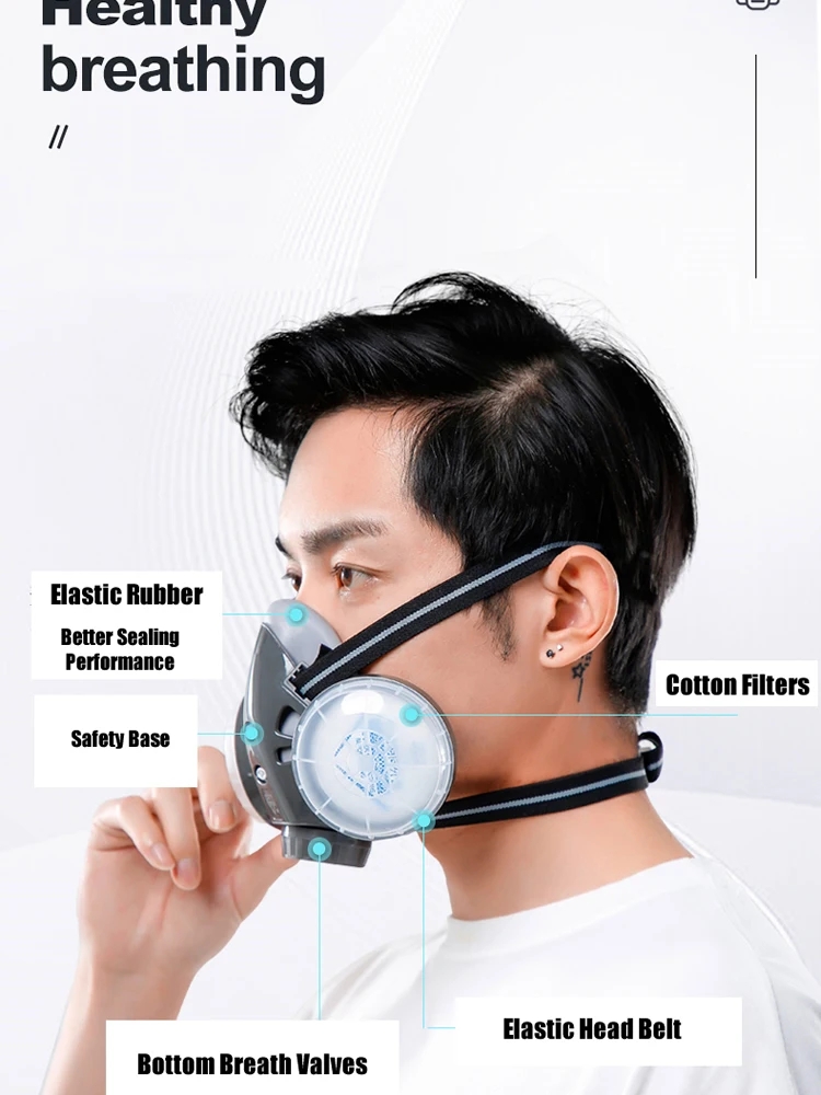 하프 페이스 방진 마스크 안전 고글, 10 필터, 듀얼 - Kn95 Respirator Mask 리뷰 및 가격