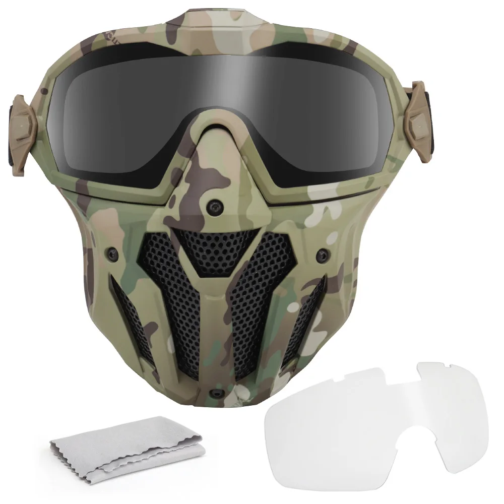 팬이있는 전술 Airsoft 페인트 볼 페이스 마스크  - Anti Pollution Mask 리뷰 및 가격