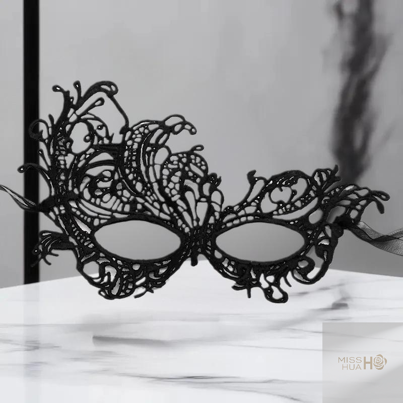 2개 세트, 의상 파티를 위한 커플의 우아한 검은색 레 - Black Face Mask Pack 리뷰 및 가격