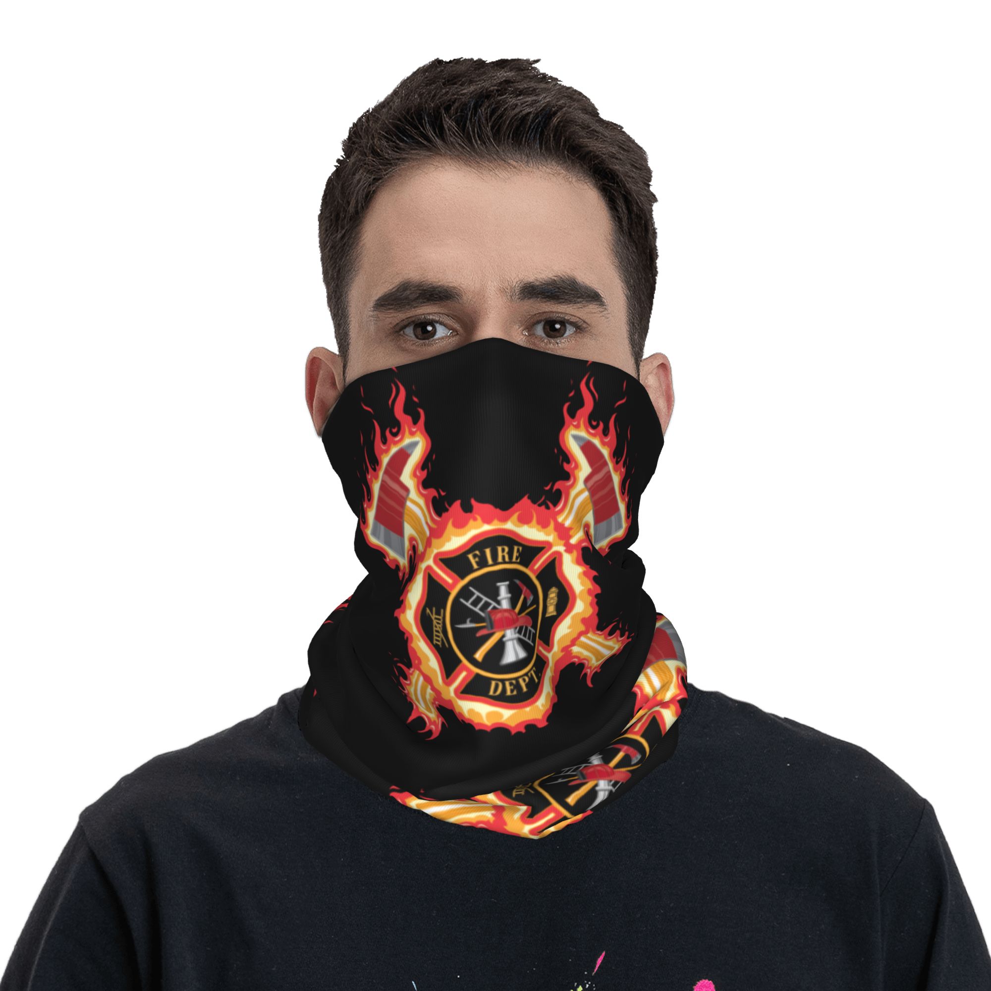 맞춤형 소방관 크로스 반다나 넥워머 남녀 겨울 하이킹  - Neck Gaiter Face Cover 리뷰 및 가격