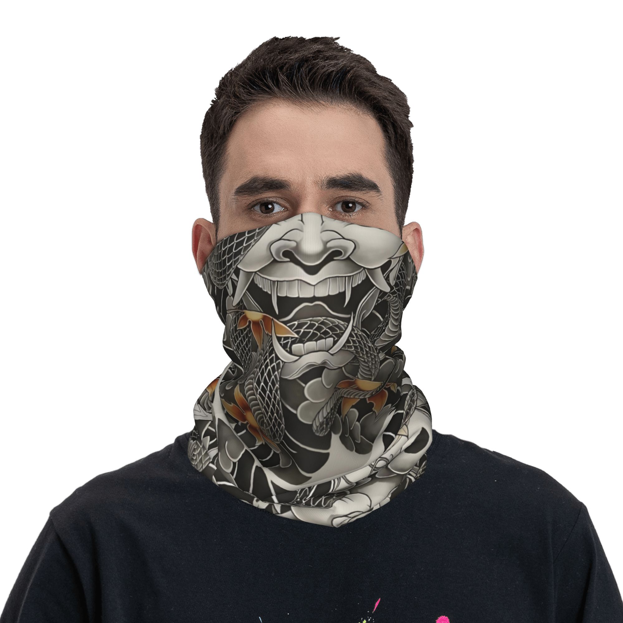 커스텀 사무라이 오니 데몬 반다나 넥 워머 남녀 겨울  - Neck Gaiter Face Cover 리뷰 및 가격