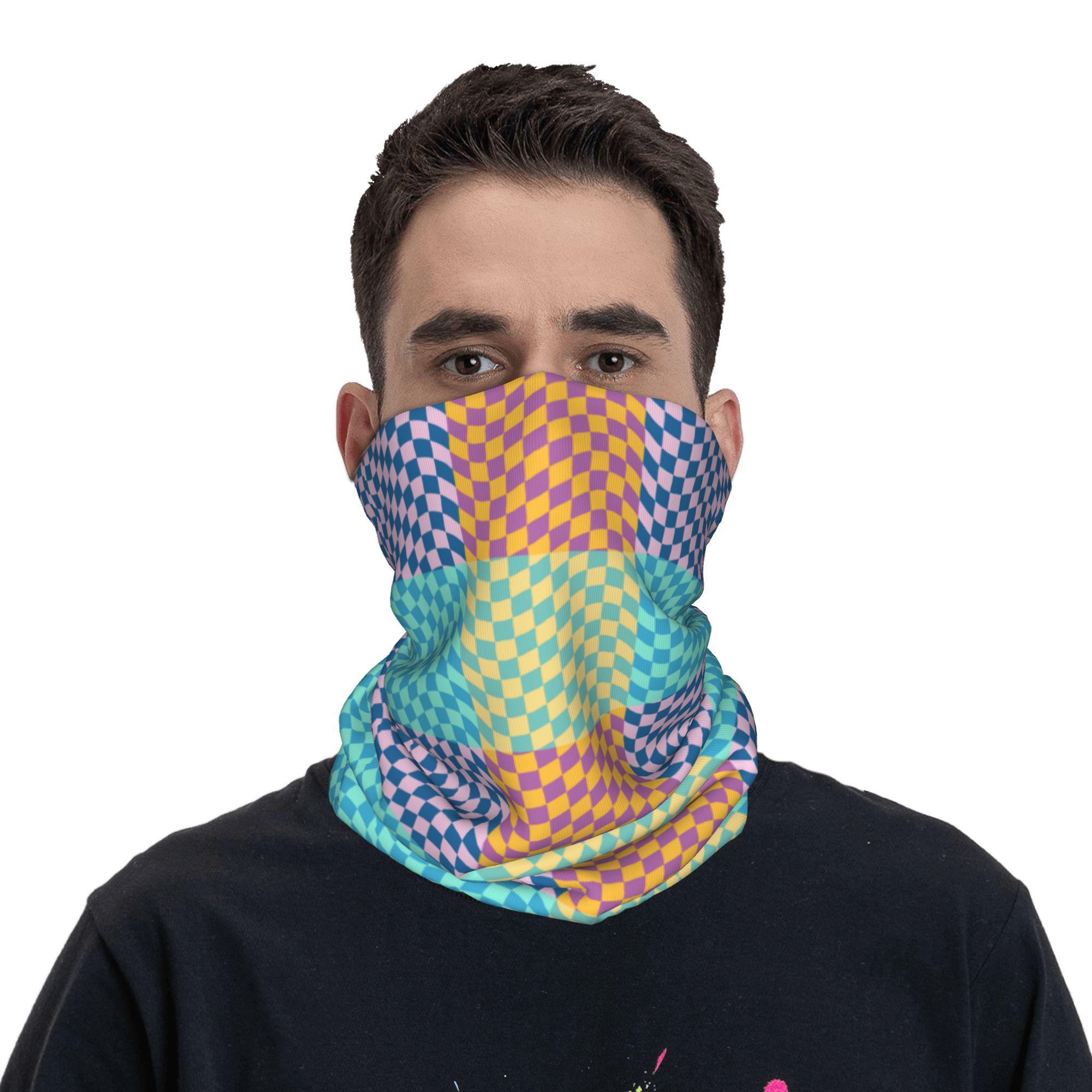 맞춤형 컬러 체크무늬 반다나 넥 게이터 방풍 페이스 스 - Neck Gaiter Face Cover 리뷰 및 가격