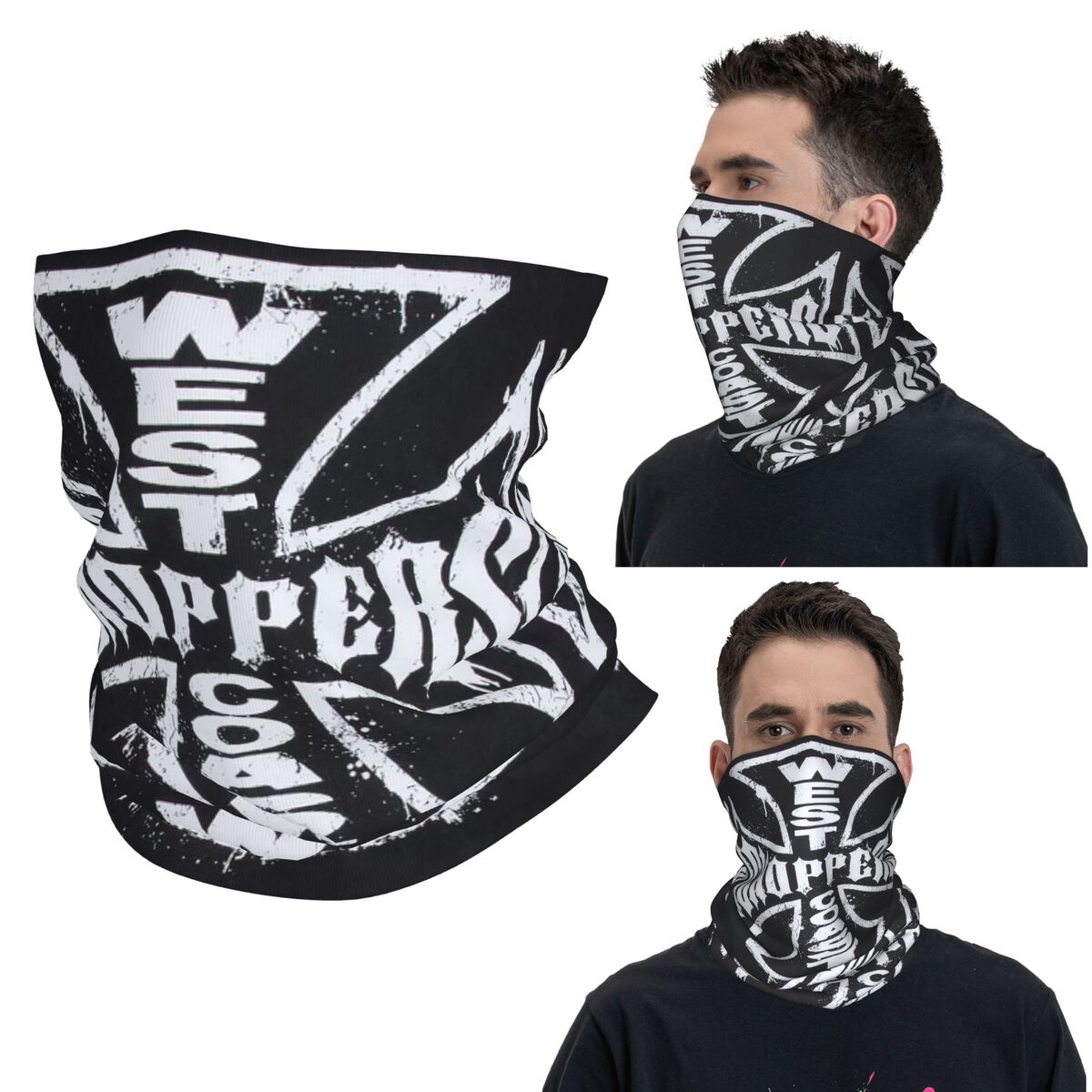웨스트 코스트 아이언 크로스 초퍼스 반다나 넥 커버 프 - Neck Gaiter Face Cover 리뷰 및 가격