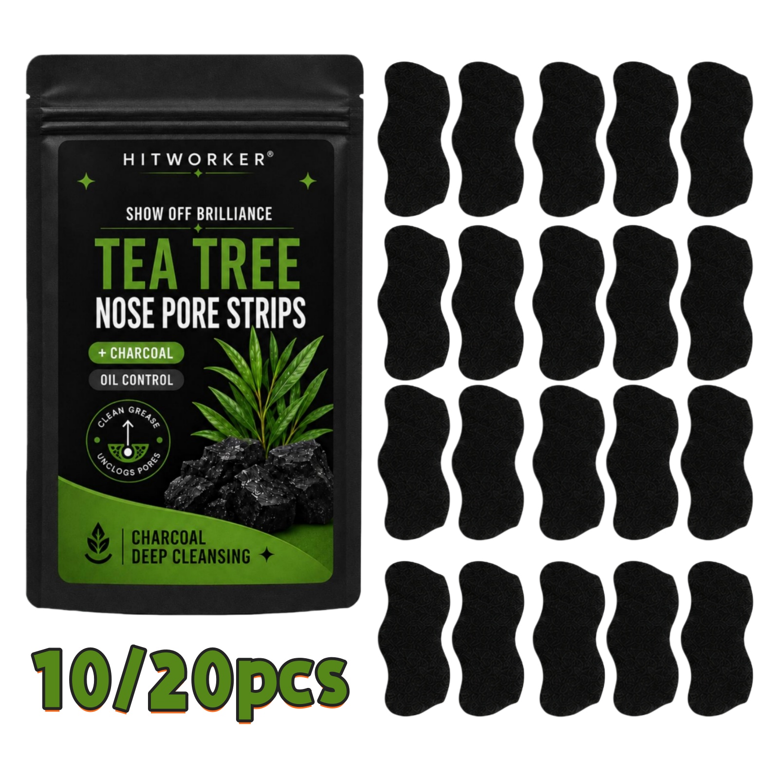 10/20Pcs 블랙 블랙헤드 리무버 코 스트립, 딥  - Black Face Mask Pack 리뷰 및 가격